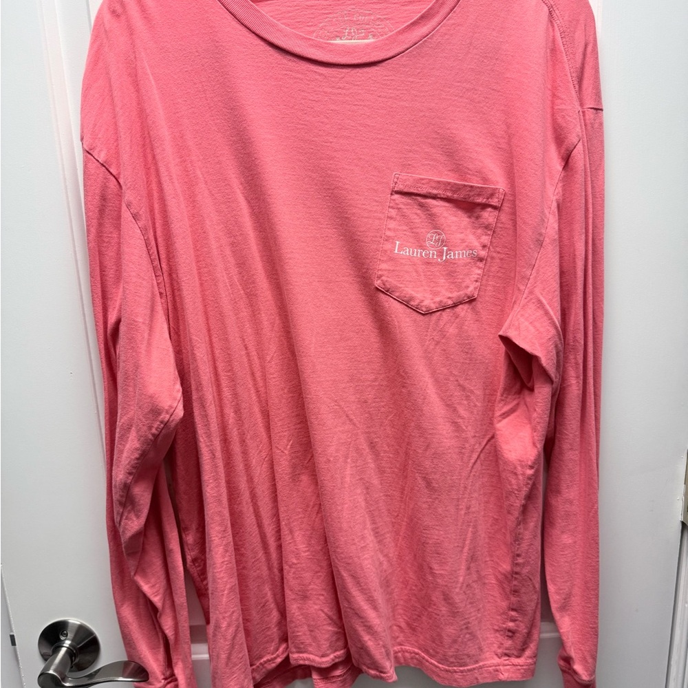 Lauren James Coral Long Sleeve Tee